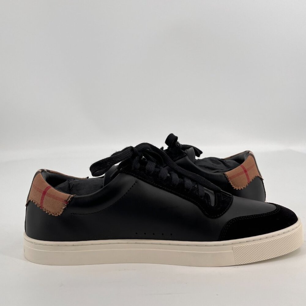 Burberry Men's Robin Vintage Check Panel Leather Low-Top Sneakers US10 - Picture 7 of 16